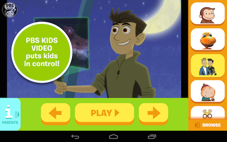 PBS Kids on an Android device