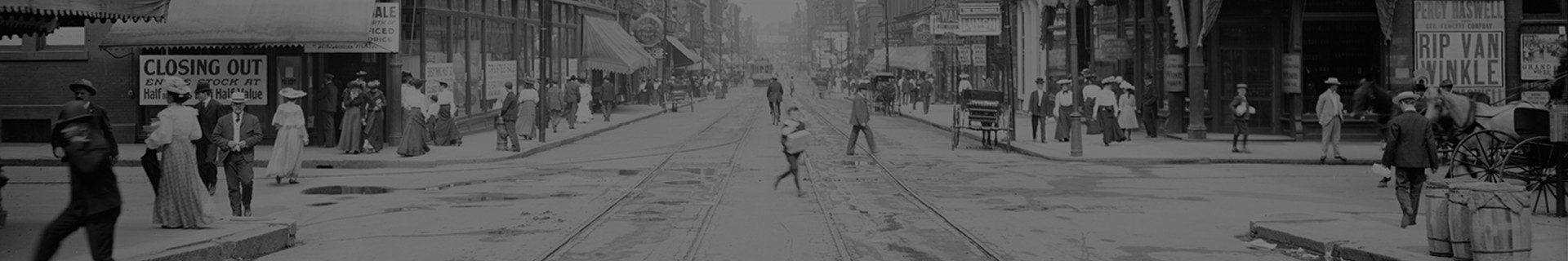 Vintage photo of downtown