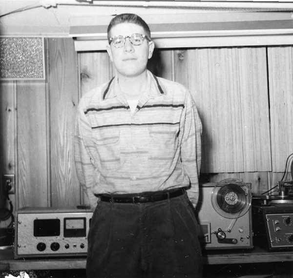 David in his basement studio