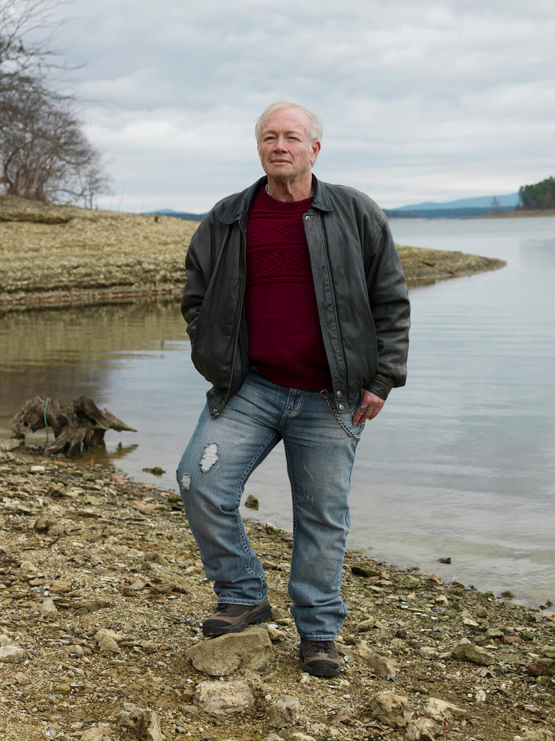 John standing on the shore