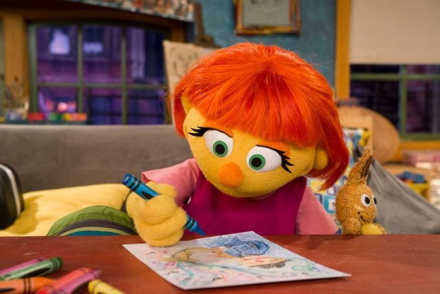 Julia, the first Muppet with autism