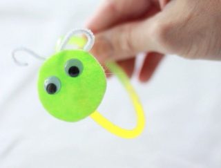 Glow worm craft bracelet