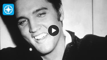 black and white photo of elvis presley