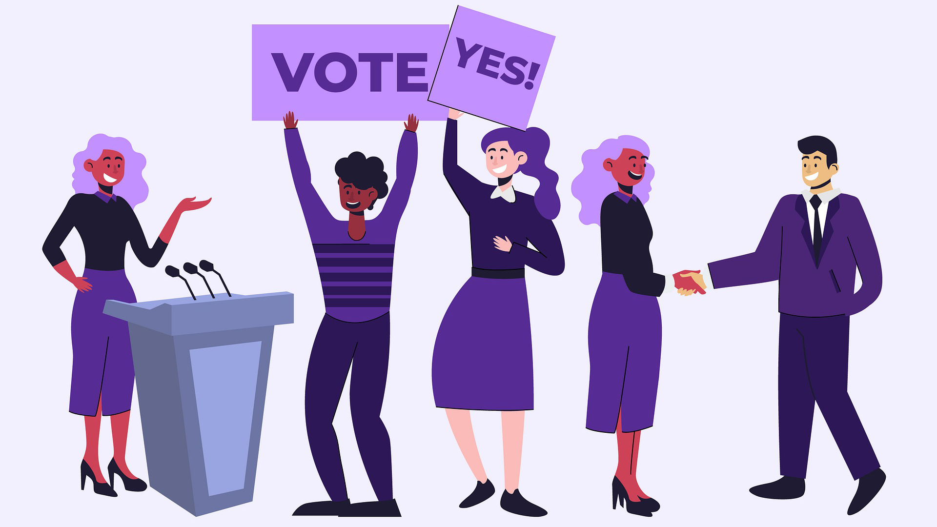 Graphic art of voting