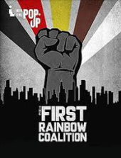 animated fist with text first rainbow coalition