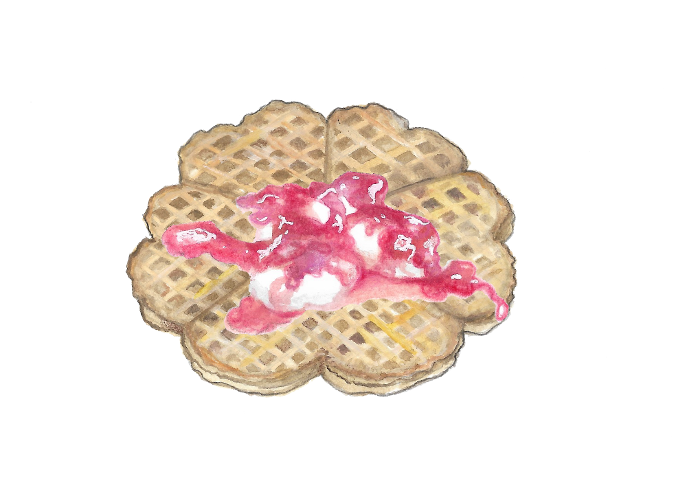 Sour cream waffle