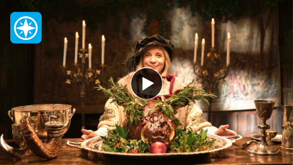 lucy worsley with a massive ham