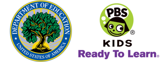 dept of education logo and PBS KIDS ready to learn logo