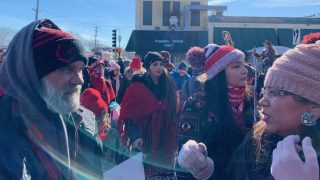 Leya Hale at a MMIW rally