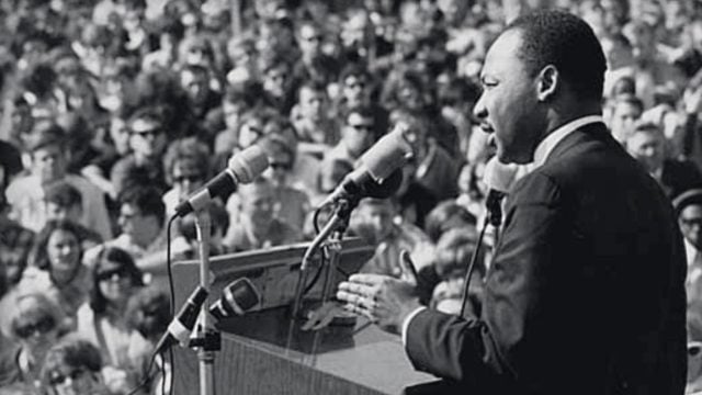 Martin Luther King Jr. giving a speech