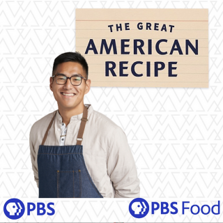 tony scherber with text The Great American Recipe and PBS logo