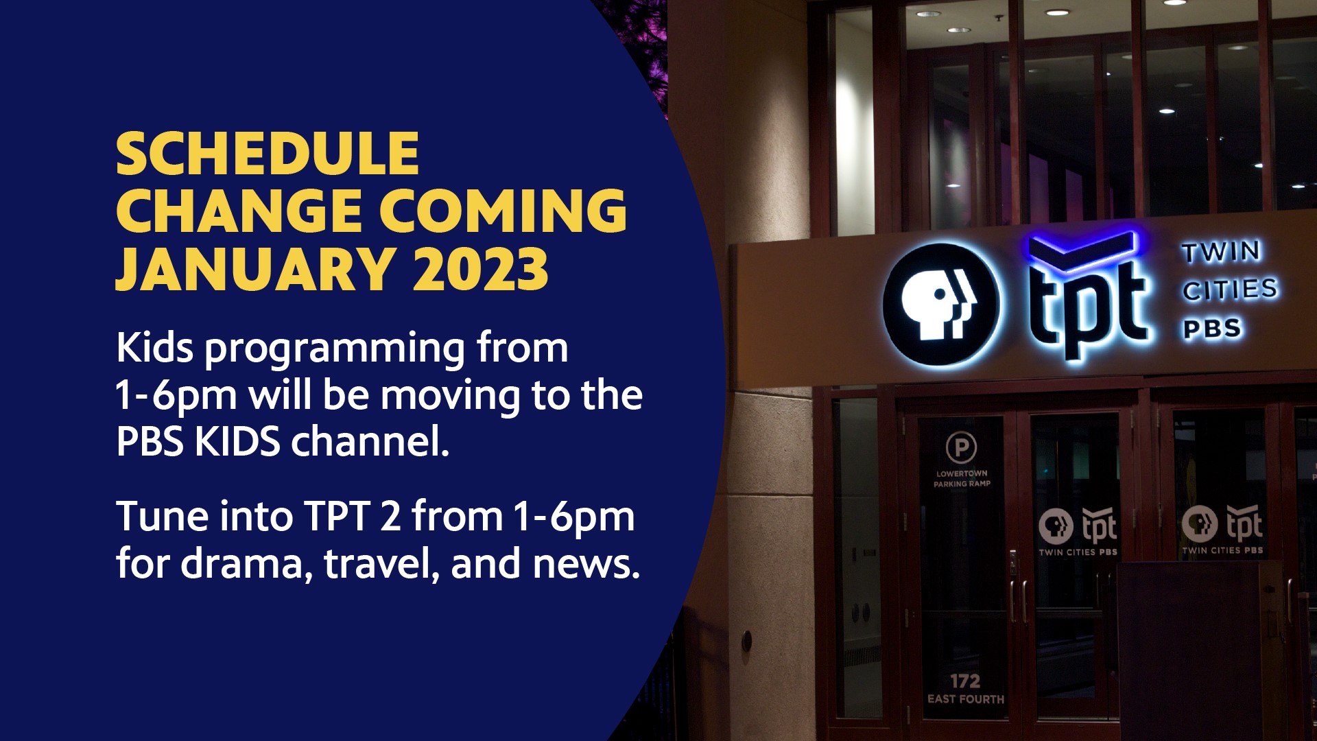 Schedule Change Coming to TPT 2 in January 2023 Twin Cities PBS