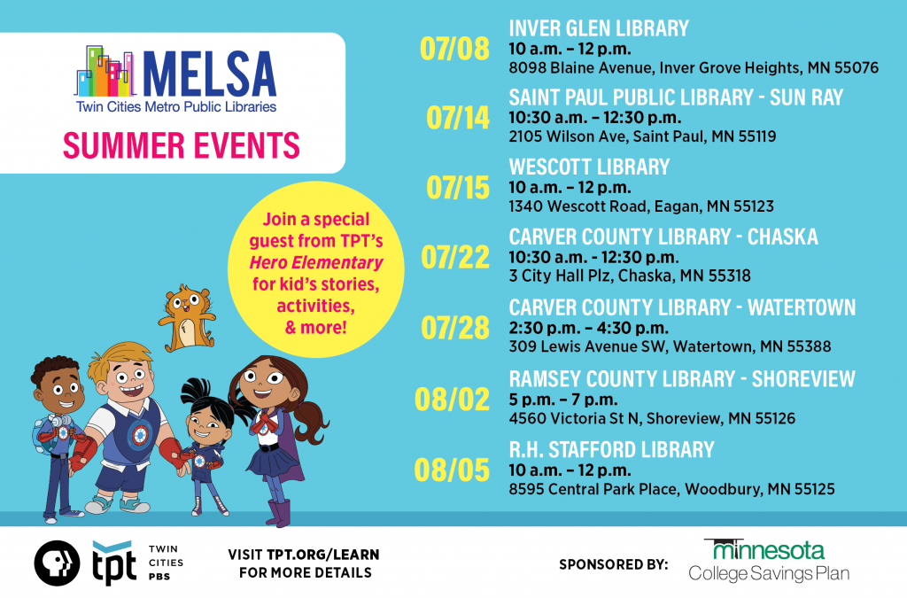 MELSA Summer Events at the library.
