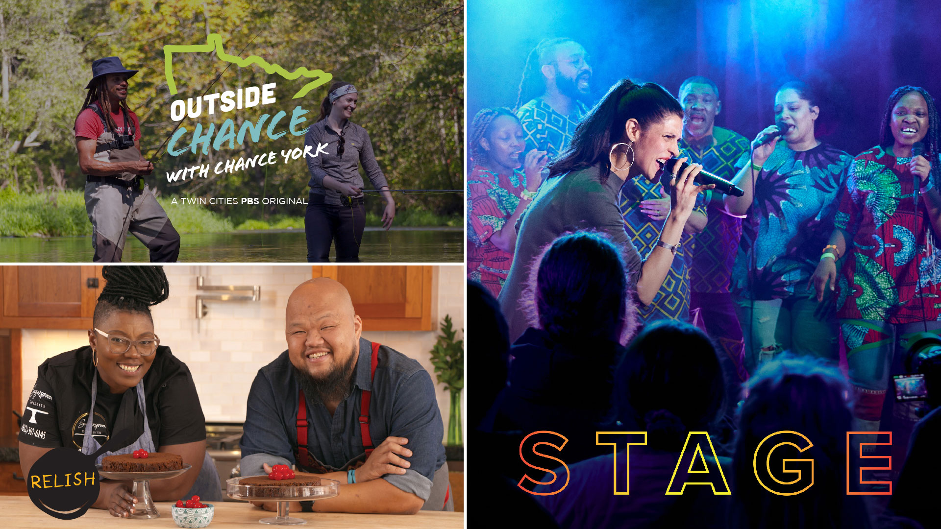 Collage of TPT original shows made possible by the Legacy Fund.
